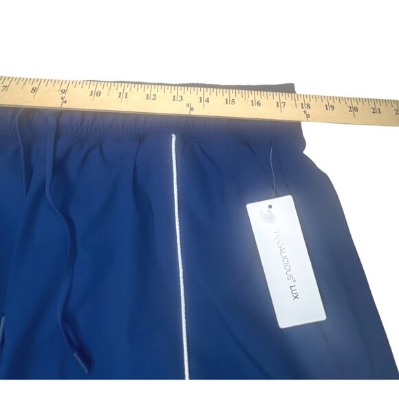 Yogalicious Lux Twilight Blue/White Lightstreme Sprint Shorts XL - Picture 5 of 9